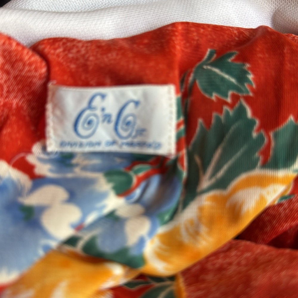 1960s/70s E’n C Jr. Floral,‎ Poly, Button Closure Mini - Picture 6 of 6
